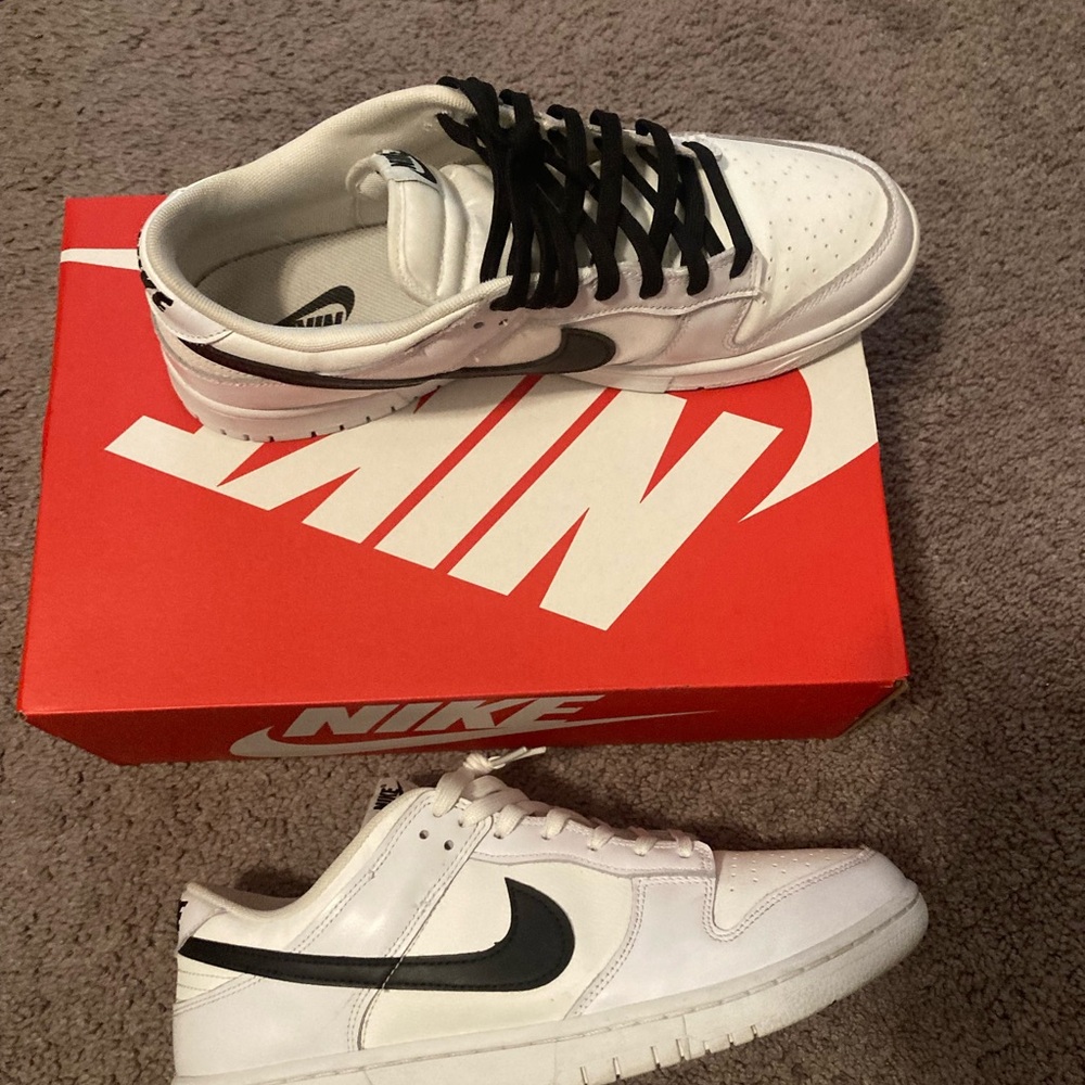 Black and White NIKE Dunks